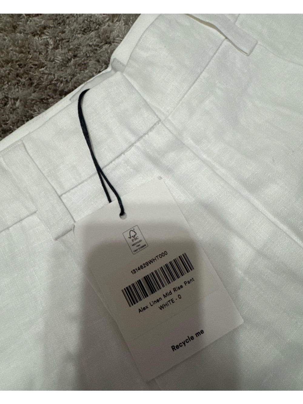 Reformation Alex Mid Rise Linen Pants - Picture 2 of 4